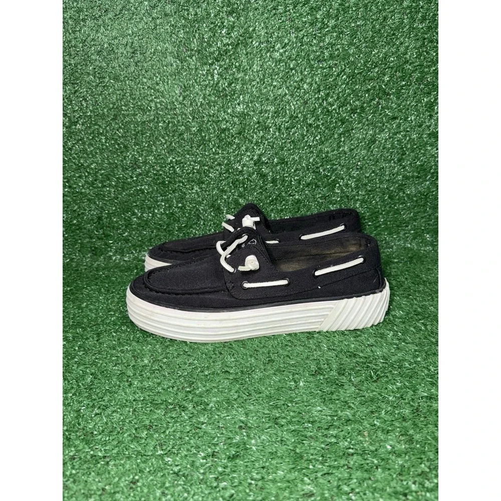 Sperry Shoes Womens Size 7.5 Bahama 2.0 Black White Causal Platform Sneakers